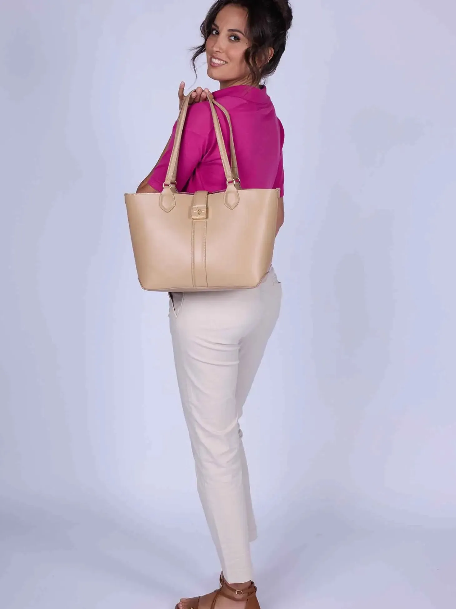 BORSA A SPALLA DONNA - US POLO ASSN. POLVERE - BEUMF9044WVP
