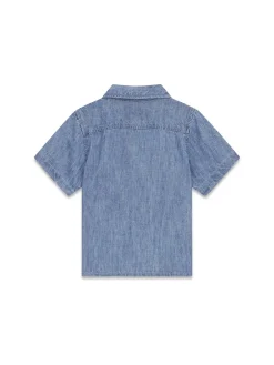 CAMICIA BAMBINO - GUESS KIDS BLU - N6GH05 WN370