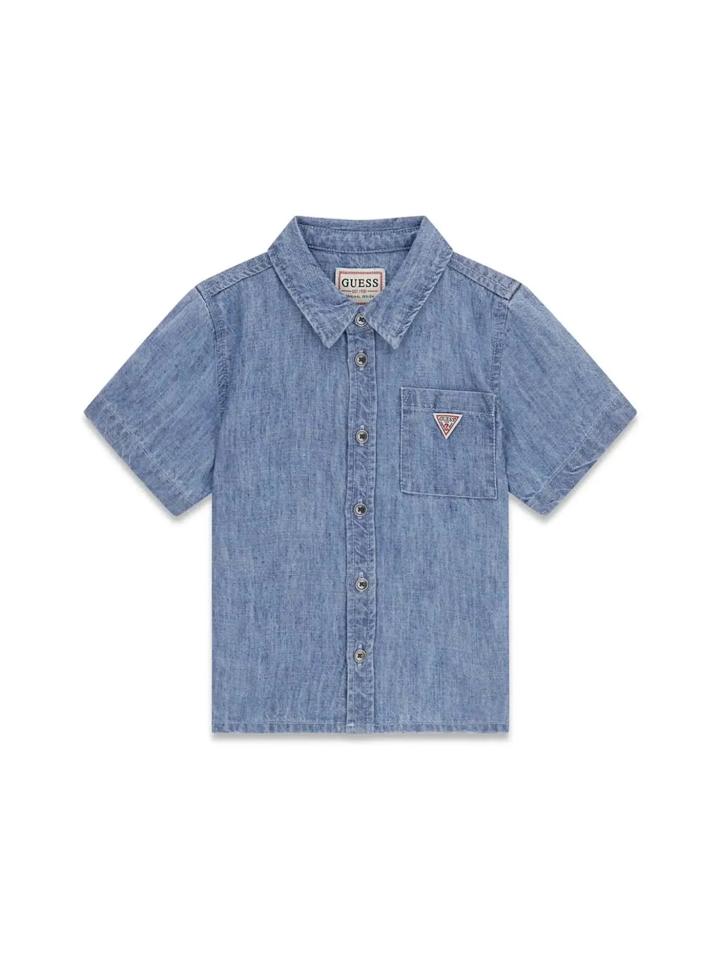 CAMICIA BAMBINO - GUESS KIDS BLU - N6GH05 WN370