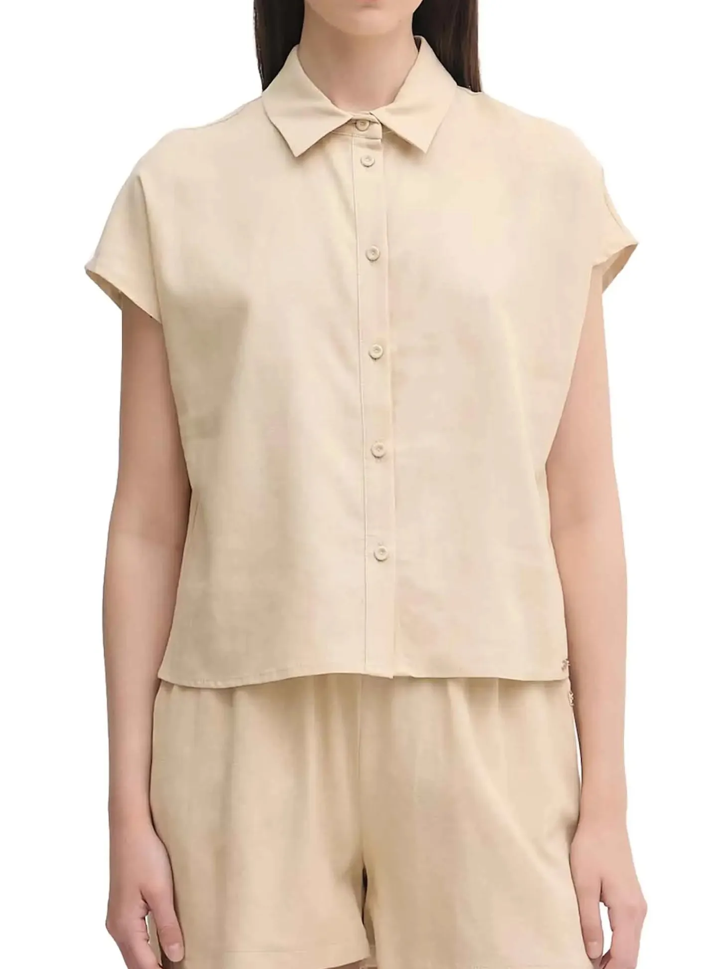 CAMICIA DONNA - GAUDI JEANS BEIGE - 611BD45024