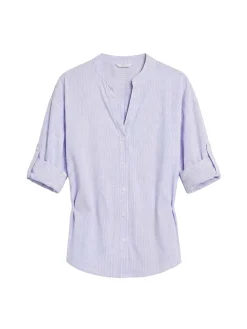 CAMICIA DONNA - GAUDI JEANS BIANCO-AZZURRO - 611BD45031