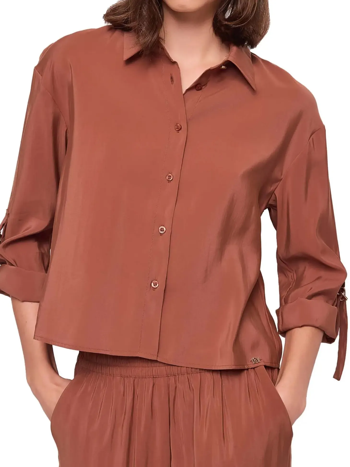 CAMICIA DONNA - GAUDI JEANS CAFFE - 611BD45004