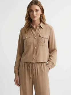 CAMICIA DONNA - GUESS APPAREL SABBIA - W6GH22 W1789