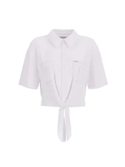 CAMICIA DONNA - GUESS JEANS BIANCO - W6GHA3 WO331