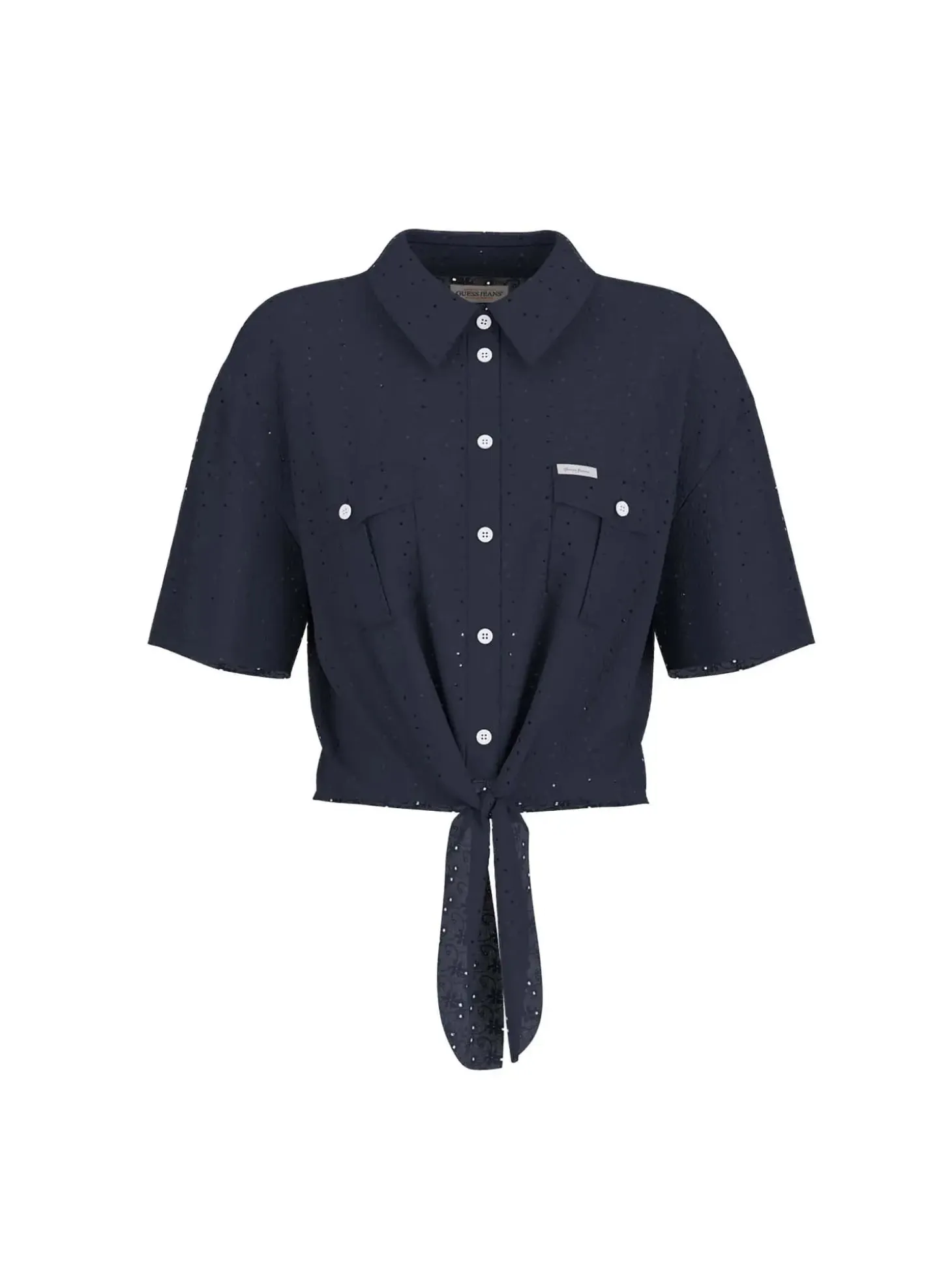 CAMICIA DONNA - GUESS JEANS BLU - W6GHA3 WO331