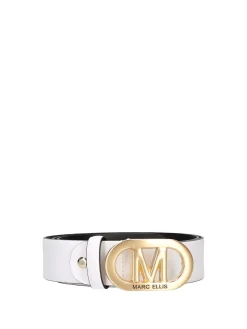 CINTURA DONNA - MARC ELLIS BIANCO-ORO - ME BELT - 175 BX