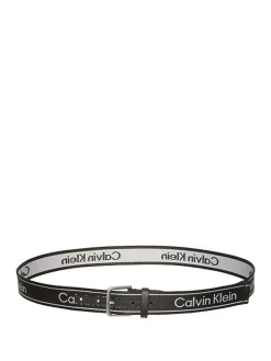 CINTURA UOMO - CALVIN KLEIN NERO-ARGENTO - LV04D7101G