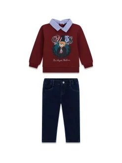 COMPLETO BAMBINO - GUESS KIDS BORDEAUX - N6YG07 K5170