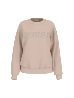 FELPA DONNA - GUESS ATHLEISURE BEIGE - V4BQ15 K7UW2