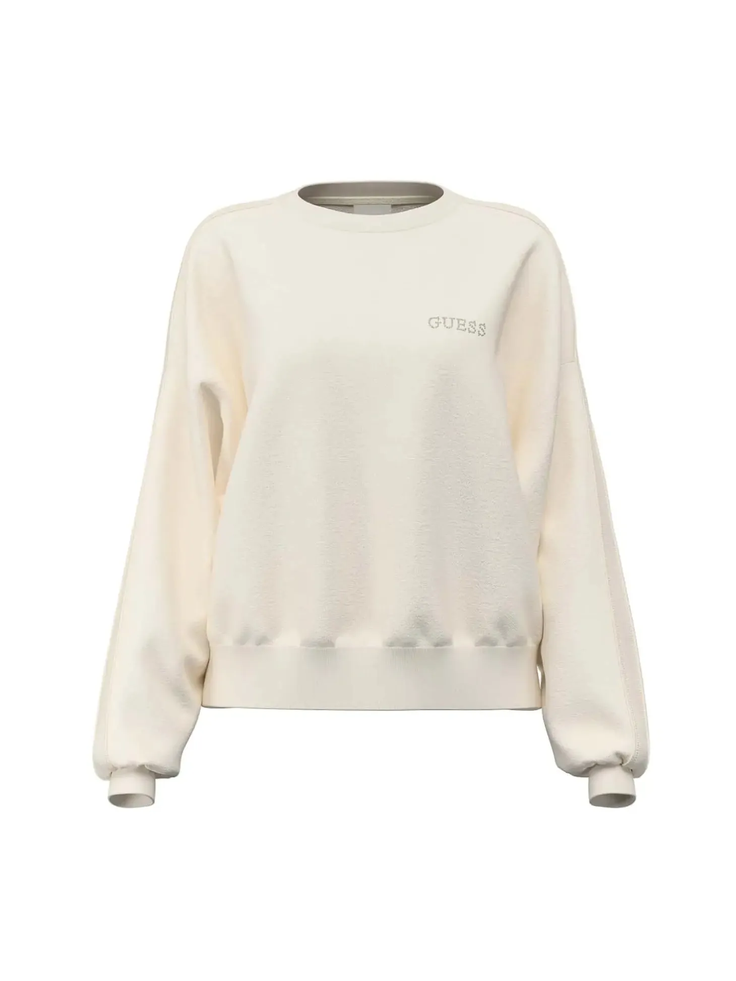 FELPA DONNA - GUESS ATHLEISURE BIANCO - V6RQ96 KCX22
