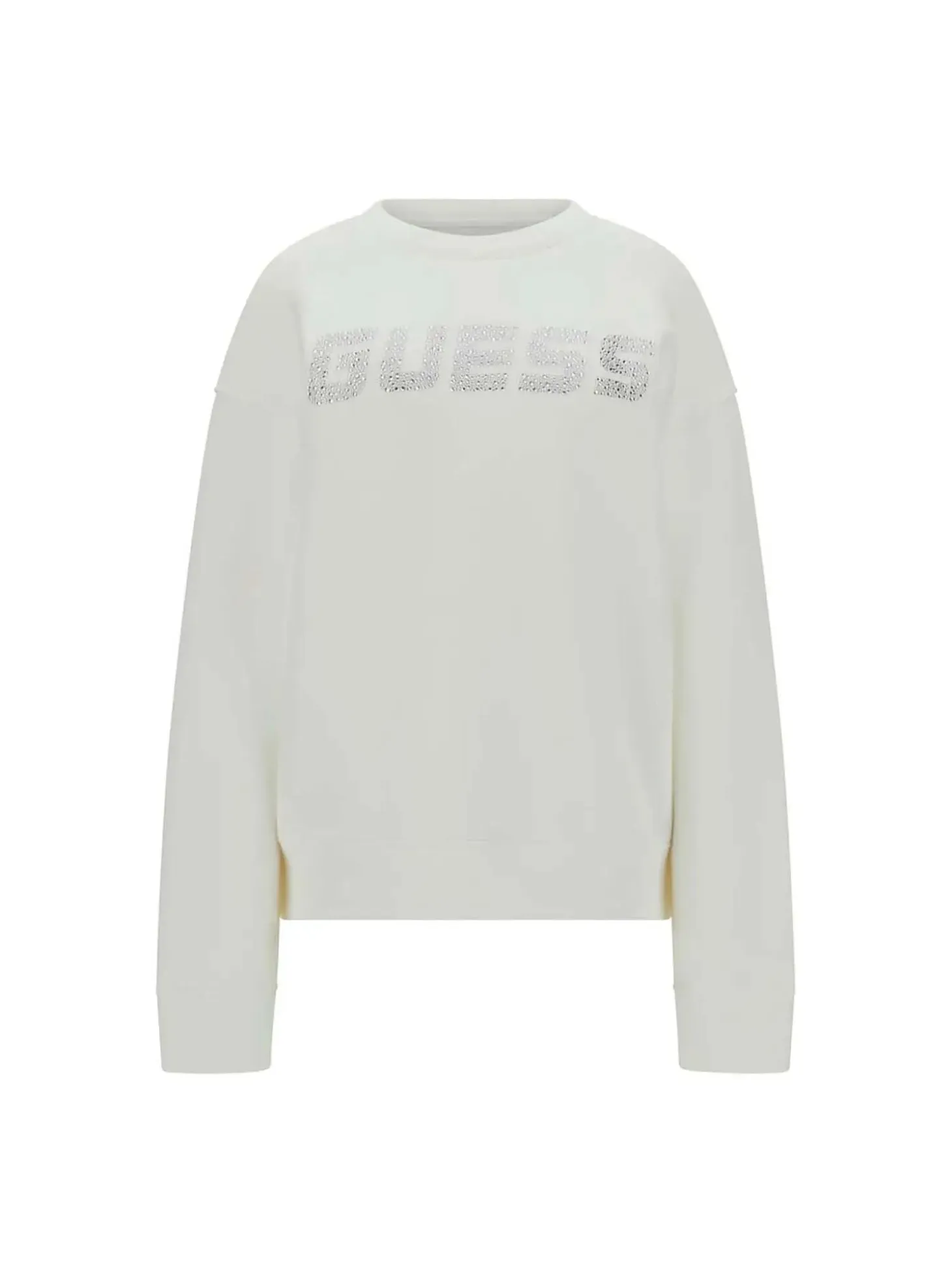 FELPA DONNA - GUESS ATHLEISURE BIANCO - V4BQ15 K7UW2
