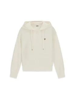FELPA DONNA - GUESS ATHLEISURE BIANCO - V4YQ06 KCAY2