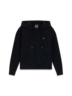 FELPA DONNA - GUESS ATHLEISURE NERO - V4YQ06 KCAY2