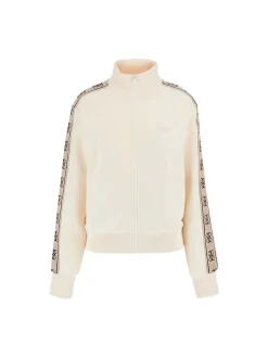 FELPA DONNA - GUESS ATHLEISURE BIANCO SPORCO - V2YQ16 KB3P2