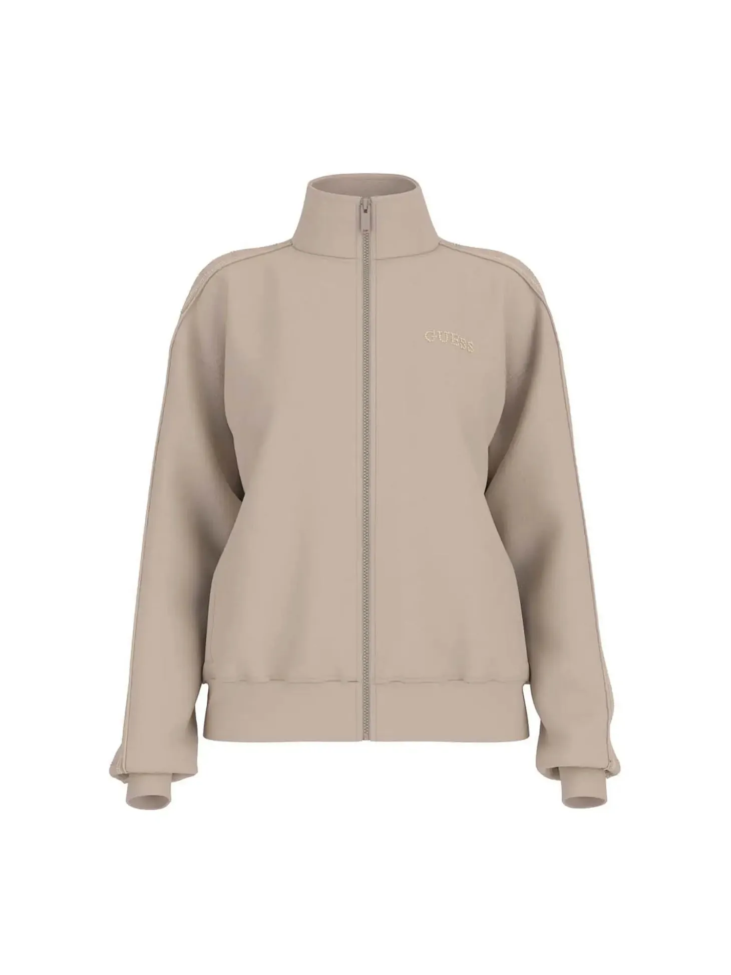 FELPA DONNA - GUESS ATHLEISURE SABBIA - V5BQ15 KCX22