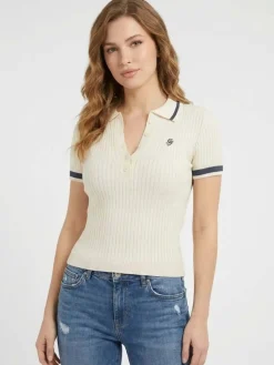 FELPA DONNA - GUESS JEANS BIANCO - W6GRZ1 Z3P32