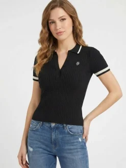 FELPA DONNA - GUESS JEANS NERO - W6GRZ1 Z3P32