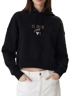 FELPA DONNA - GUESS JEANS NERO - W6RQ00 K68I4