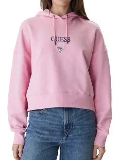 FELPA DONNA - GUESS JEANS ROSA - W6RQ00 K68I4