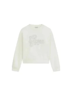 FELPA RAGAZZA - GUESS KIDS CREMA - J6YQ05 K3899