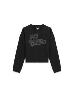 FELPA RAGAZZA - GUESS KIDS NERO - J6YQ05 K3899