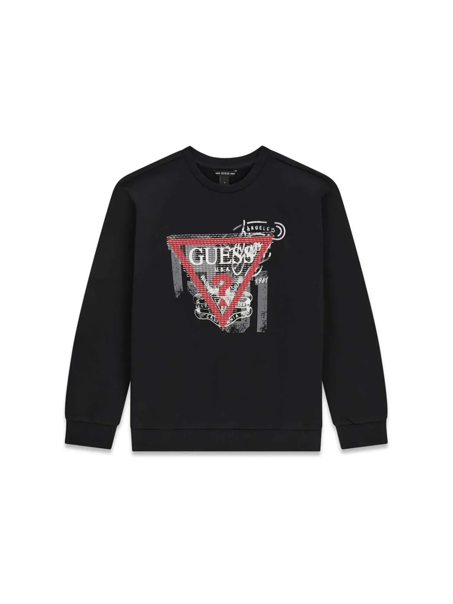 FELPA RAGAZZO - GUESS KIDS NERO - L6BQ04 K5919