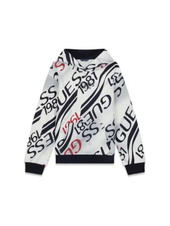 FELPA RAGAZZO - GUESS KIDS ROSSO-BLU - L6RQ00 KA6R4