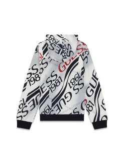 FELPA RAGAZZO - GUESS KIDS ROSSO-BLU - L6RQ00 KA6R4