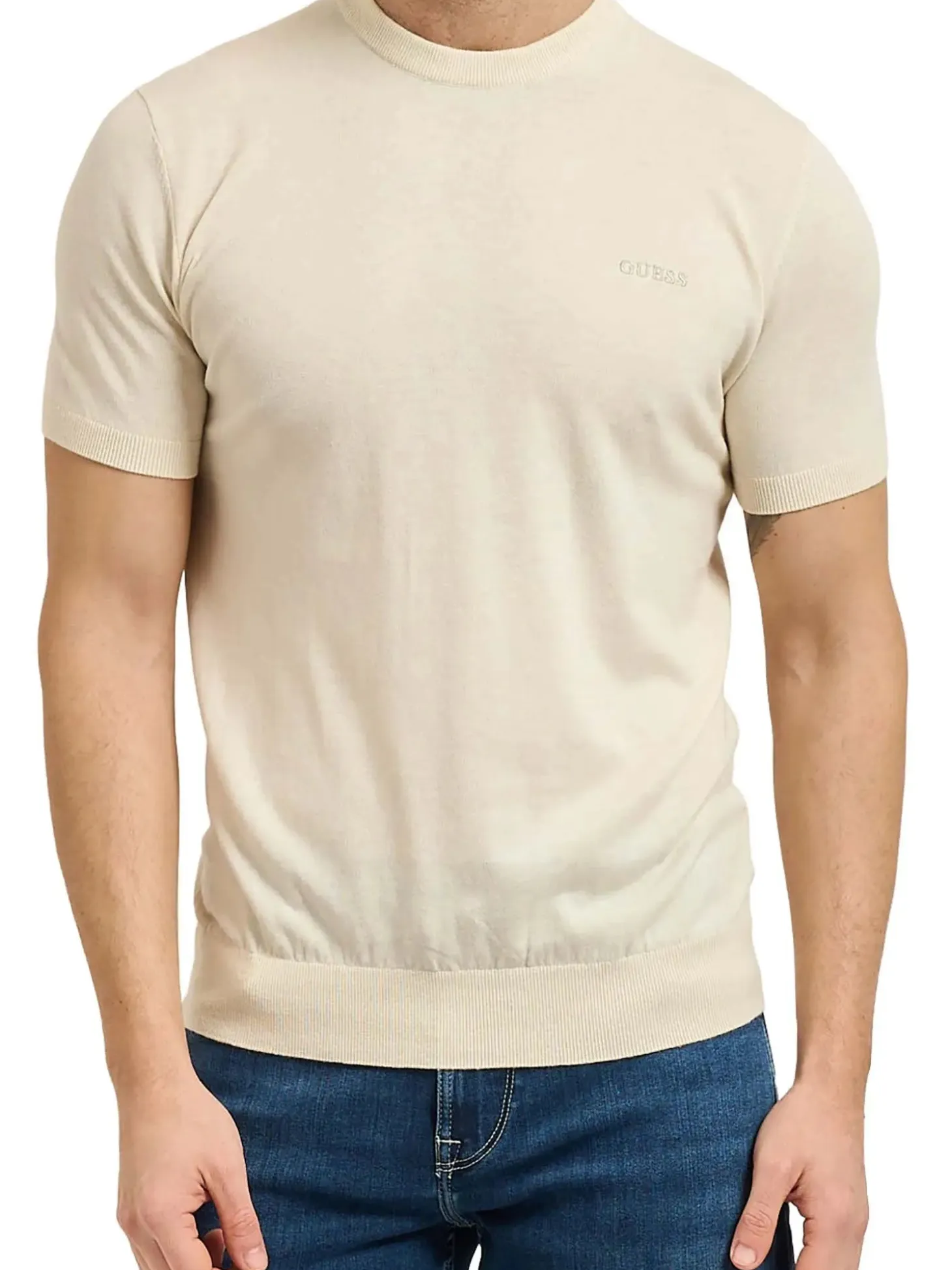 FELPA UOMO - GUESS APPAREL CREMA - M6GR03 Z0556