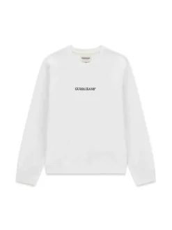 FELPA UOMO - GUESS JEANS BIANCO - M4YQ19 K9V31
