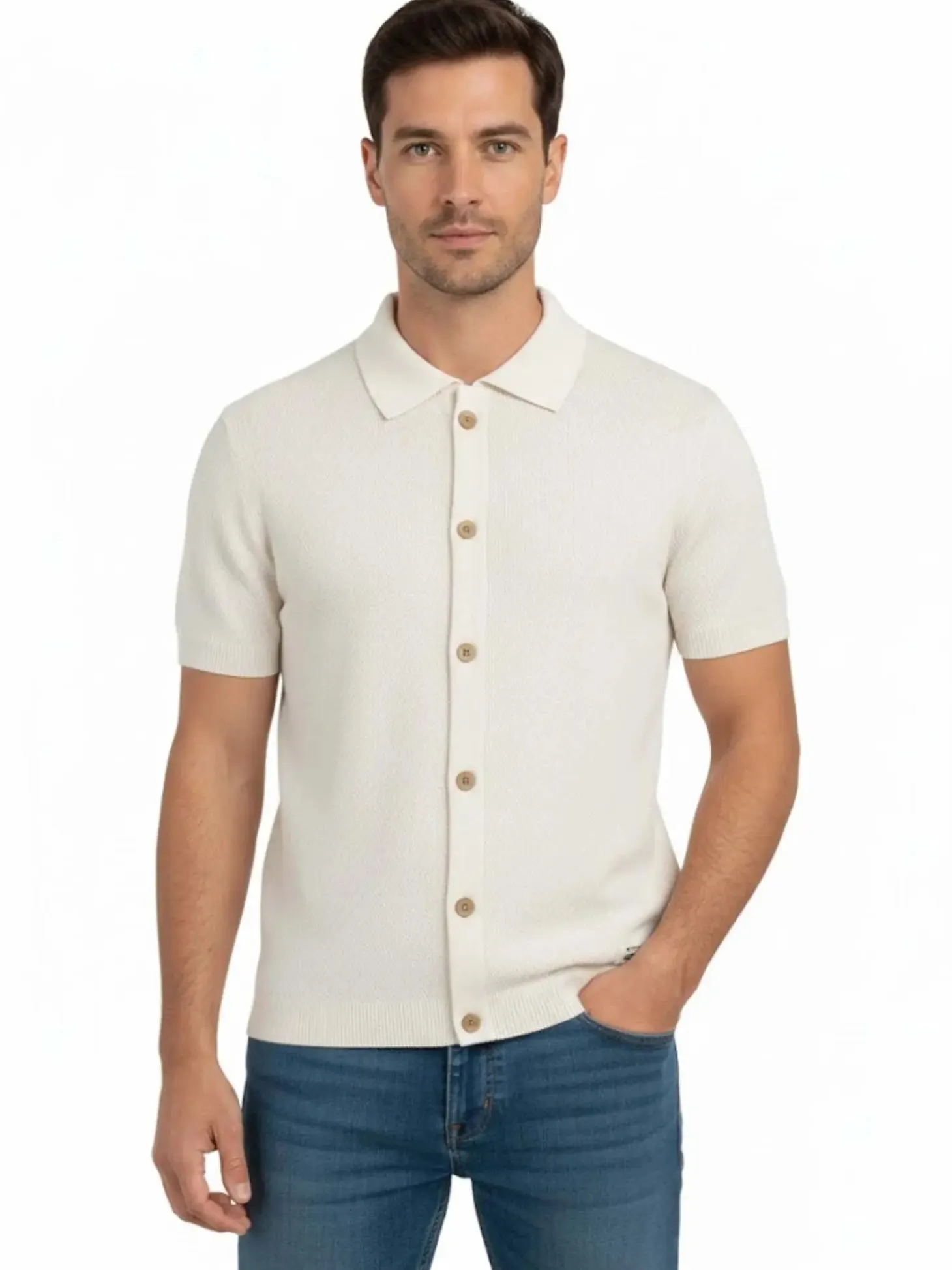 FELPA UOMO - GUESS JEANS BIANCO - M6GRZ1 Z3HM1