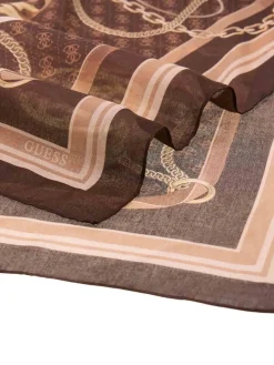 FOULARD DONNA - GUESS MARRONE - AW5537 POL03