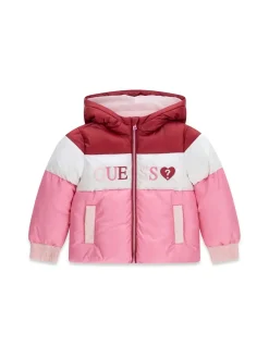 GIUBBOTTO BAMBINA - GUESS KIDS ROSA-BIANCO - K6YL01 W2576