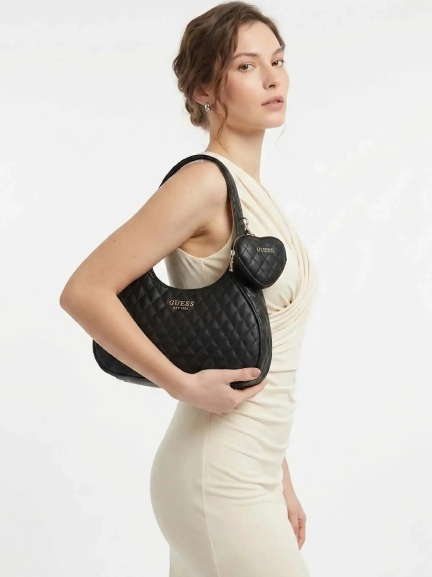 HOBO DONNA - GUESS NERO - HWQG98 94010
