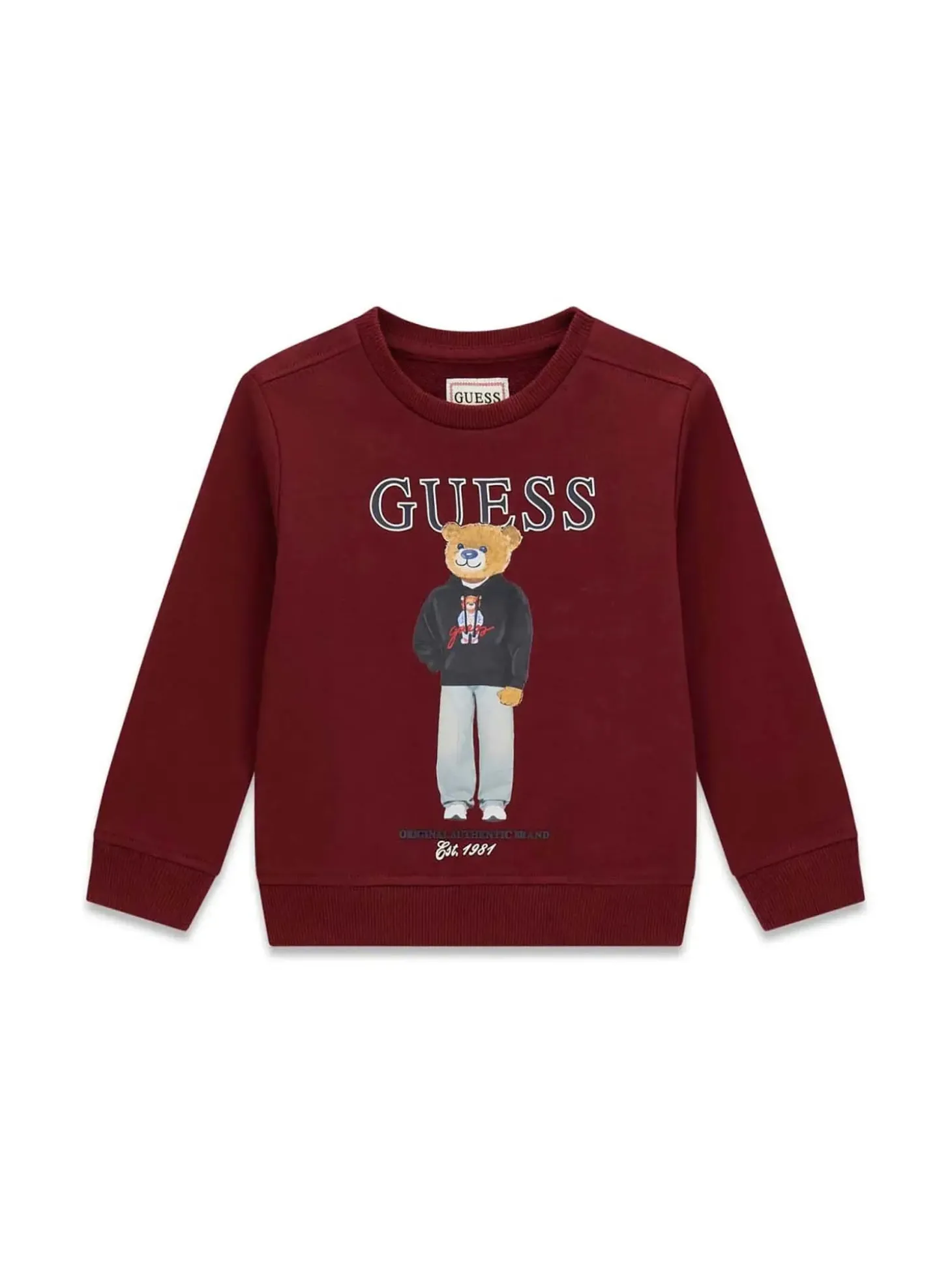 MAGLIA BAMBINO - GUESS KIDS BORDEAUX - N6YQ05 K4096