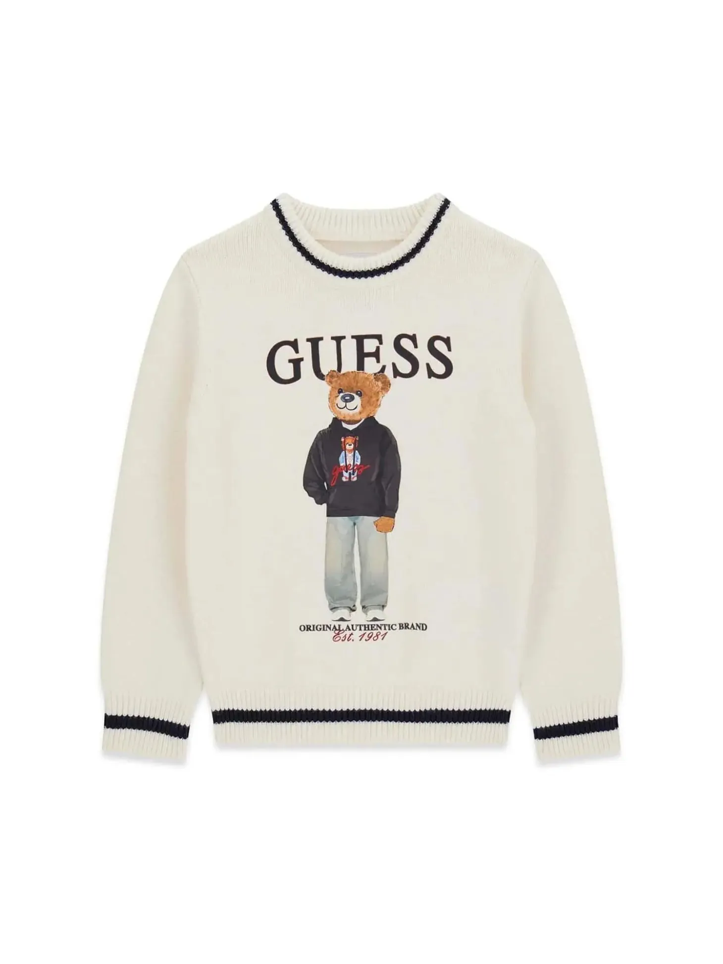 MAGLIA BAMBINO - GUESS KIDS CREMA - N6YR06 Z0903
