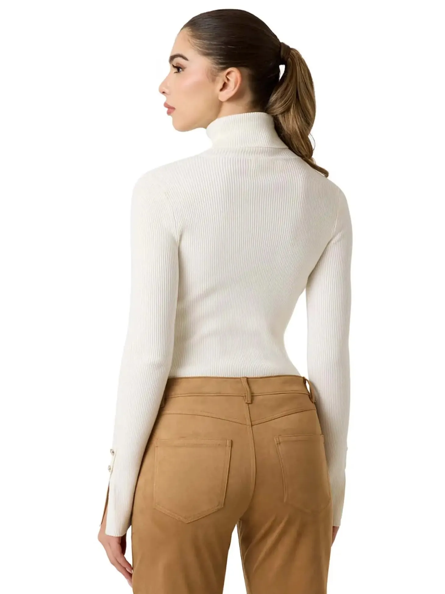 MAGLIA DONNA - GUESS APPAREL BIANCO - W6BR29 Z1417