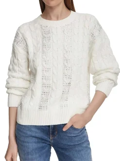 MAGLIA DONNA - GUESS APPAREL BIANCO - W6YR21 Z0965