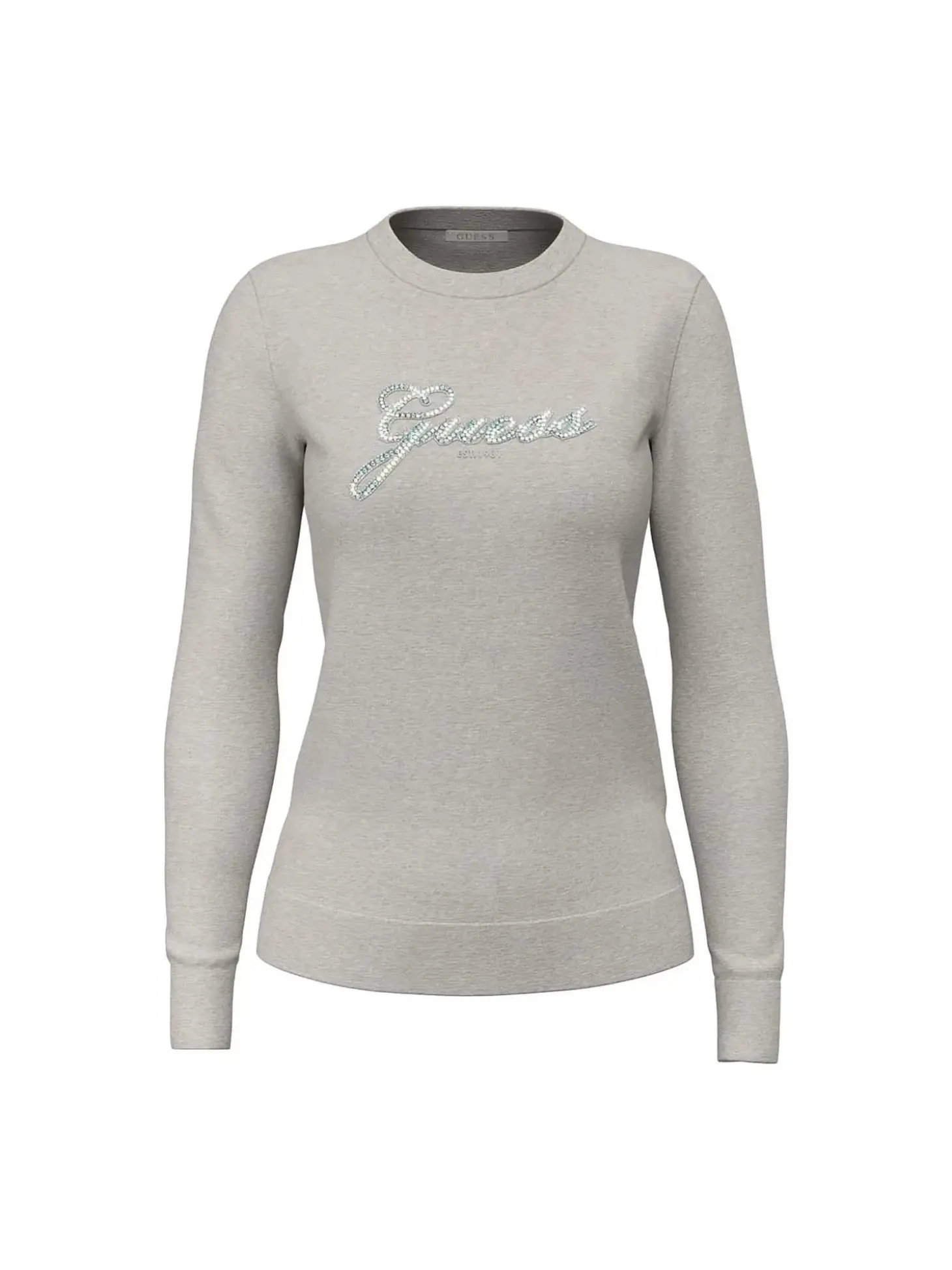 MAGLIA DONNA - GUESS APPAREL GRIGIO - W6BR53 Z1454