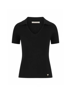 MAGLIA DONNA - GUESS APPAREL NERO - W6RR62 Z0132