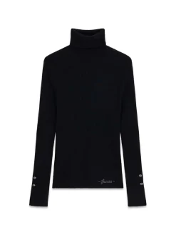 MAGLIA DONNA - GUESS APPAREL NERO - W6BR29 Z1417