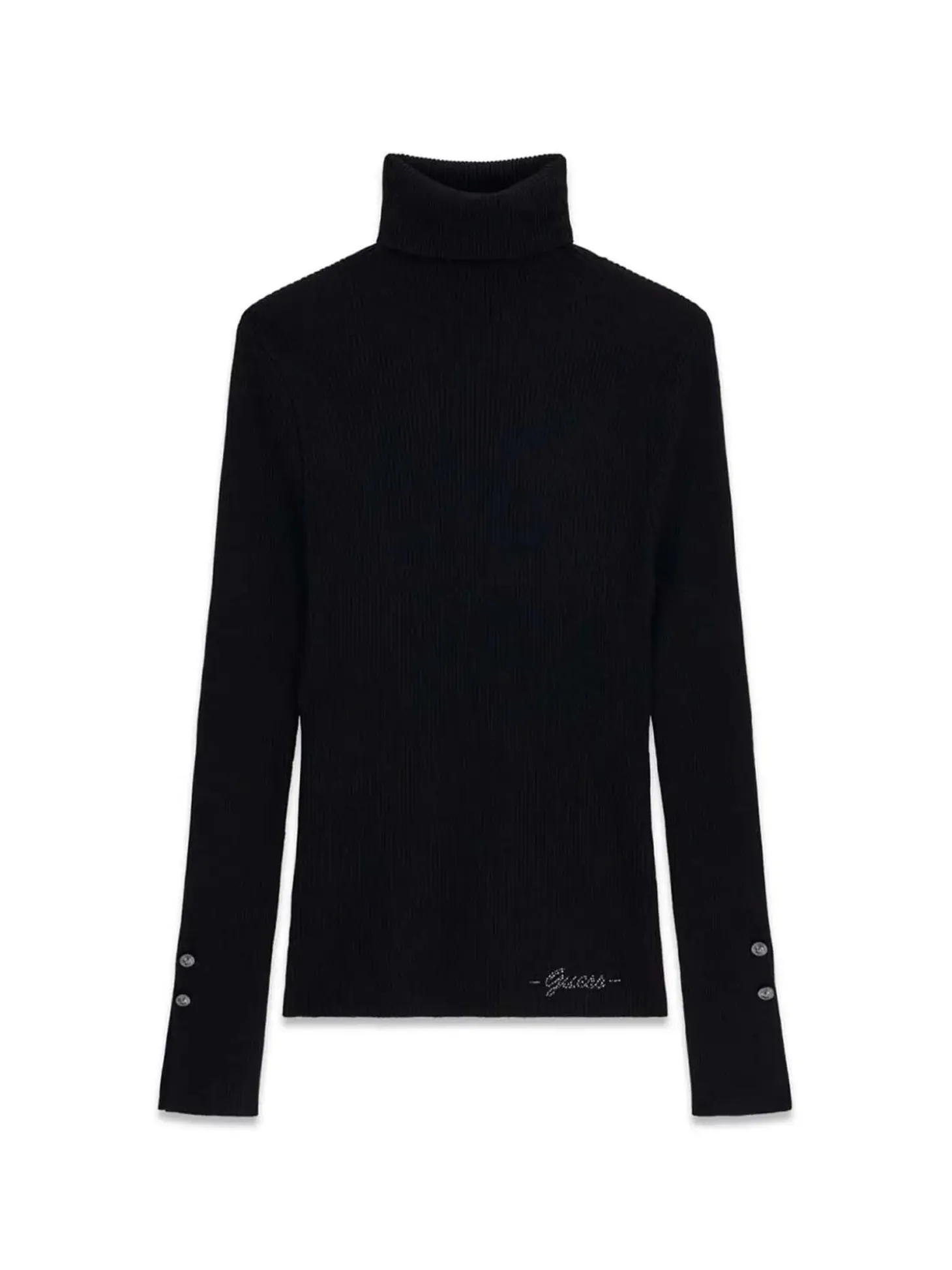 MAGLIA DONNA - GUESS APPAREL NERO - W6BR29 Z1417