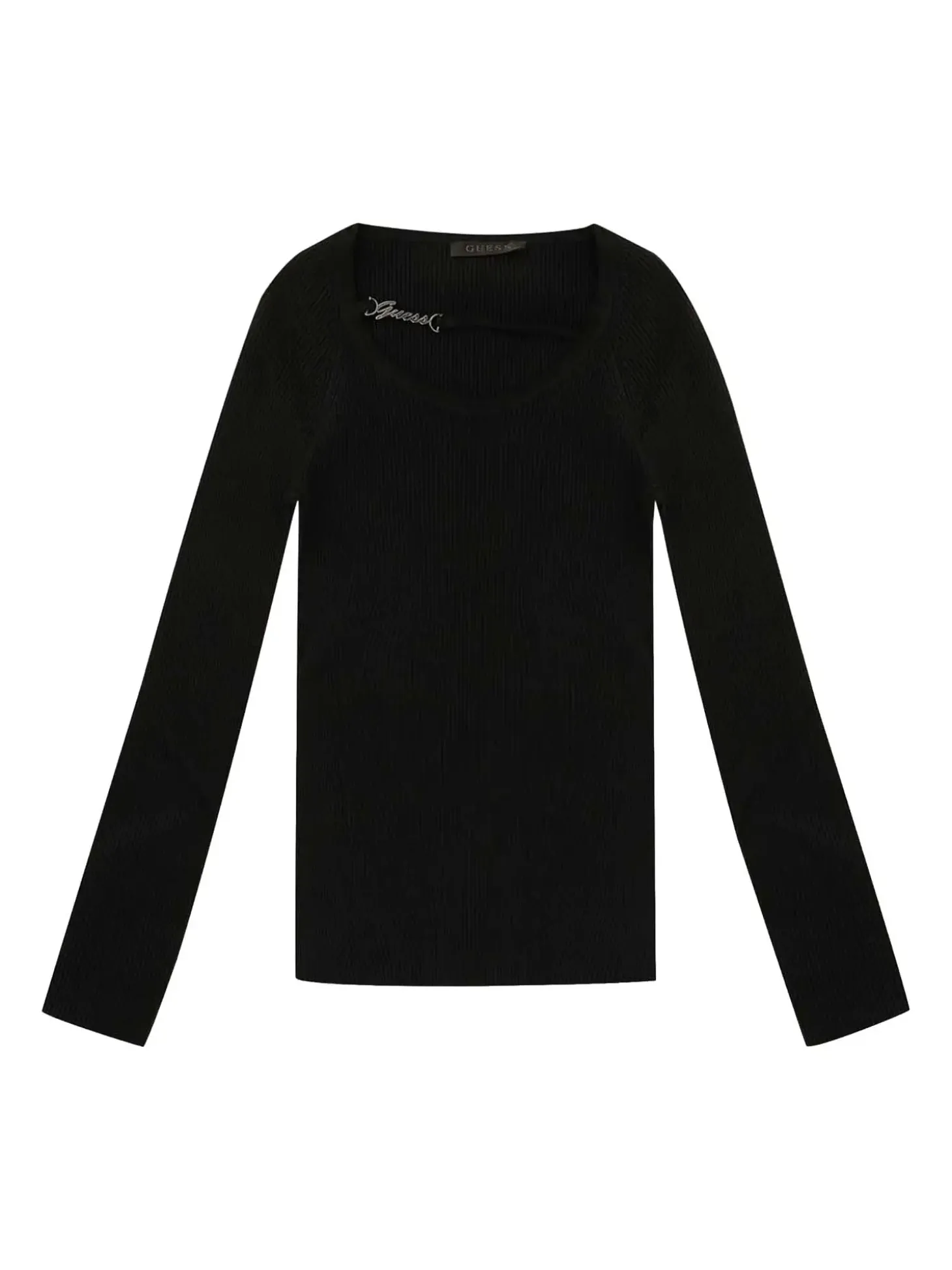 MAGLIA DONNA - GUESS APPAREL NERO - W6YR22 Z0966