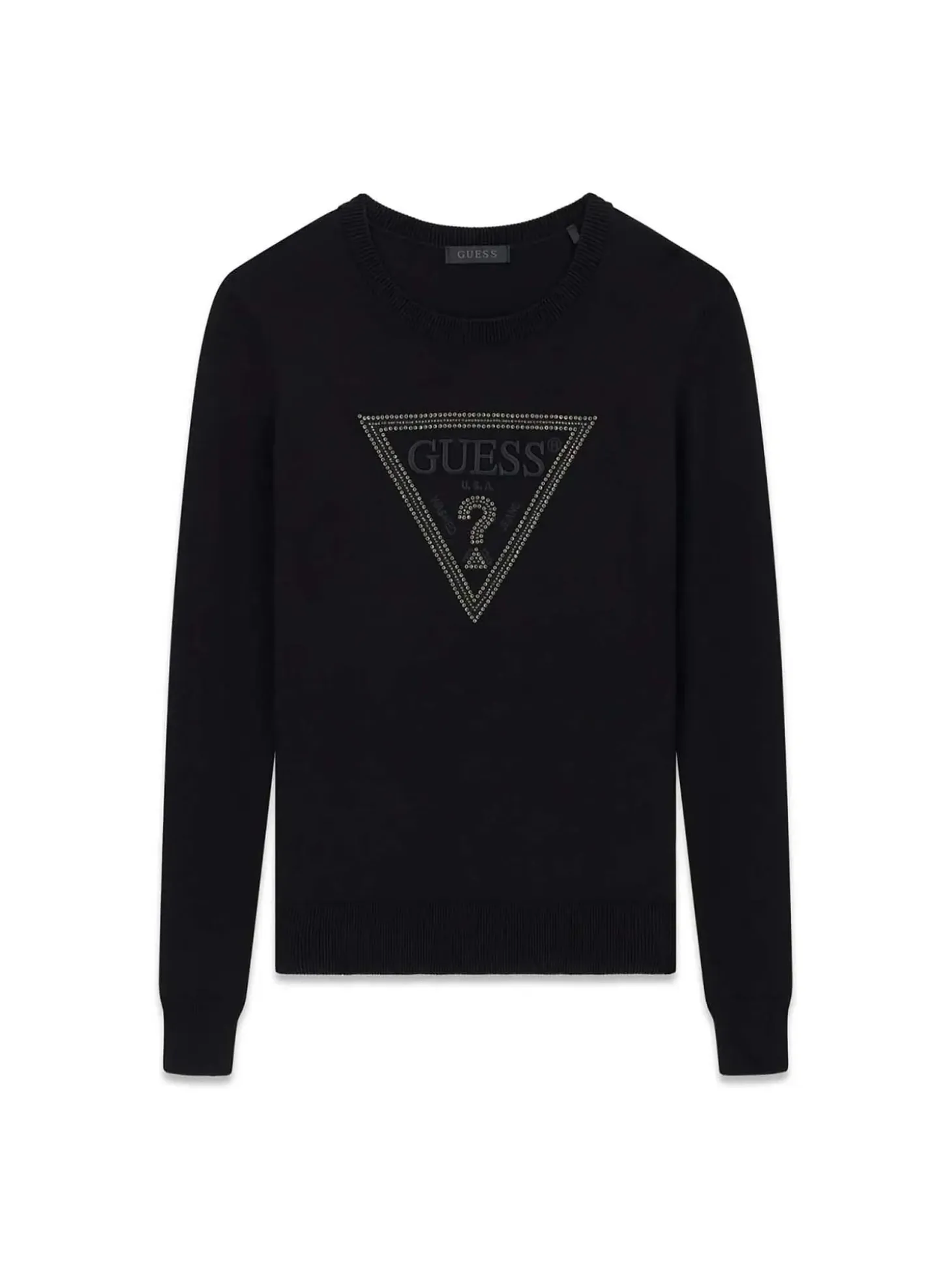 MAGLIA DONNA - GUESS APPAREL NERO - W6YR28 Z0976