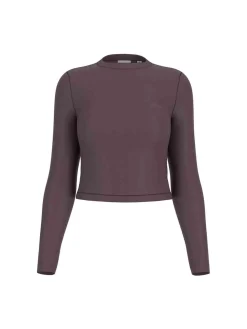 MAGLIA DONNA - GUESS ATHLEISURE MARRONE - V6YP05 K4260