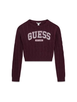 MAGLIA RAGAZZA - GUESS KIDS BORDEAUX - J6YR11 Z0843