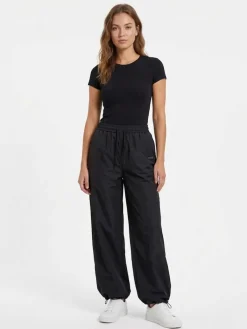PANTALONE DONNA - GUESS ATHLEISURE NERO - V6RB21 WL232