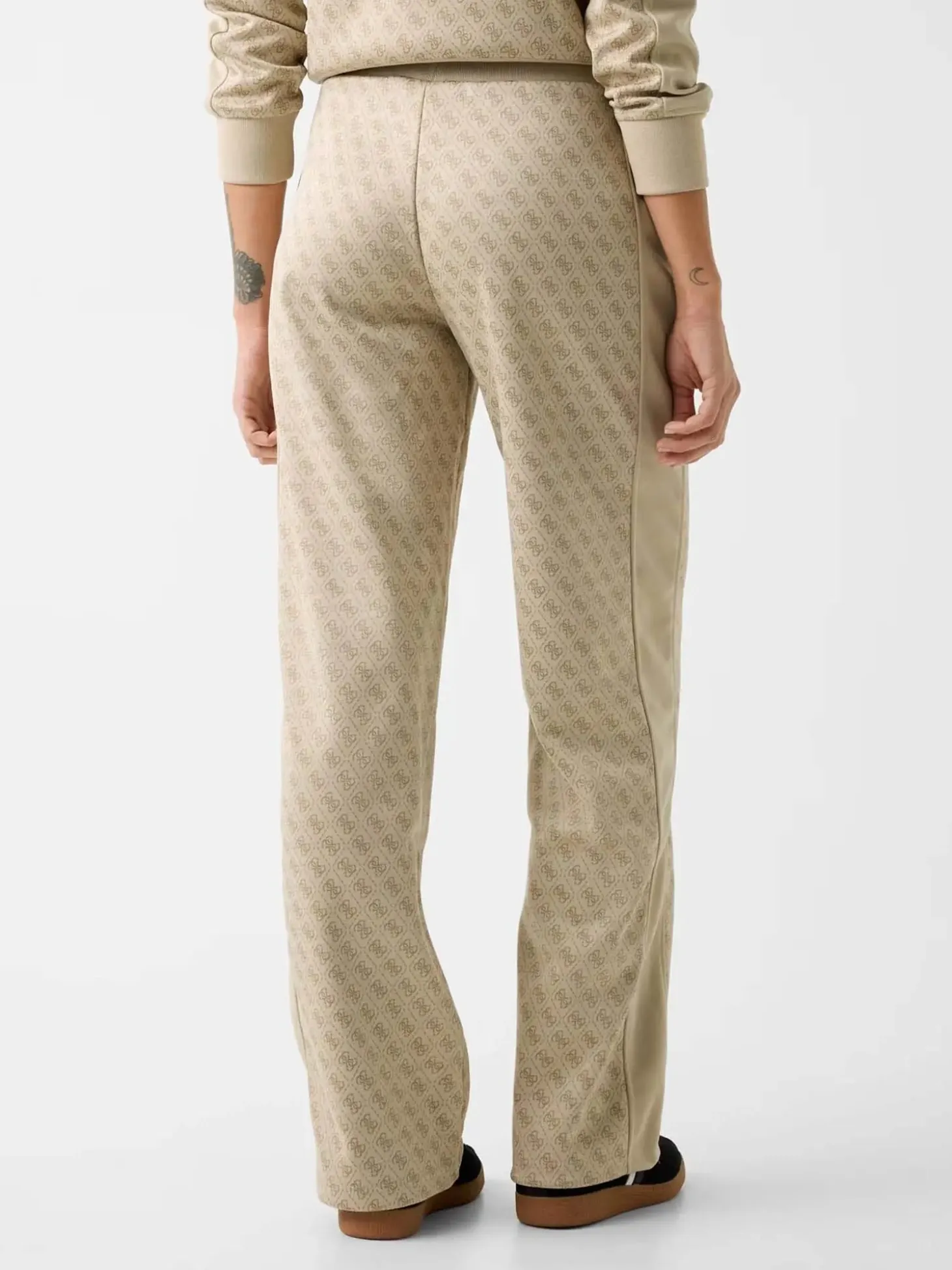 PANTALONE DONNA - GUESS ATHLEISURE BEIGE - V6RB09 K2042
