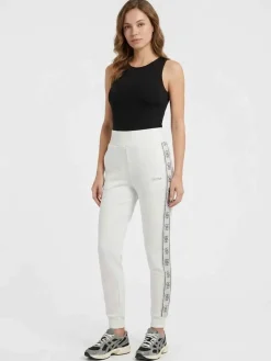 PANTALONE TUTA DONNA - GUESS ATHLEISURE BIANCO SPORCO - V2YB15 KB3P2