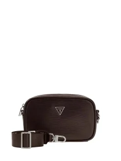 POCHETTE UOMO - GUESS MARRONE SCURO - HMMIPW P6350